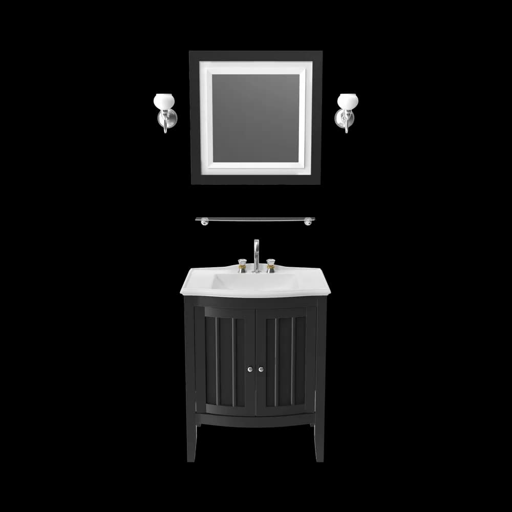Wooden Bathroom Sink With Mirror thumbnail 1