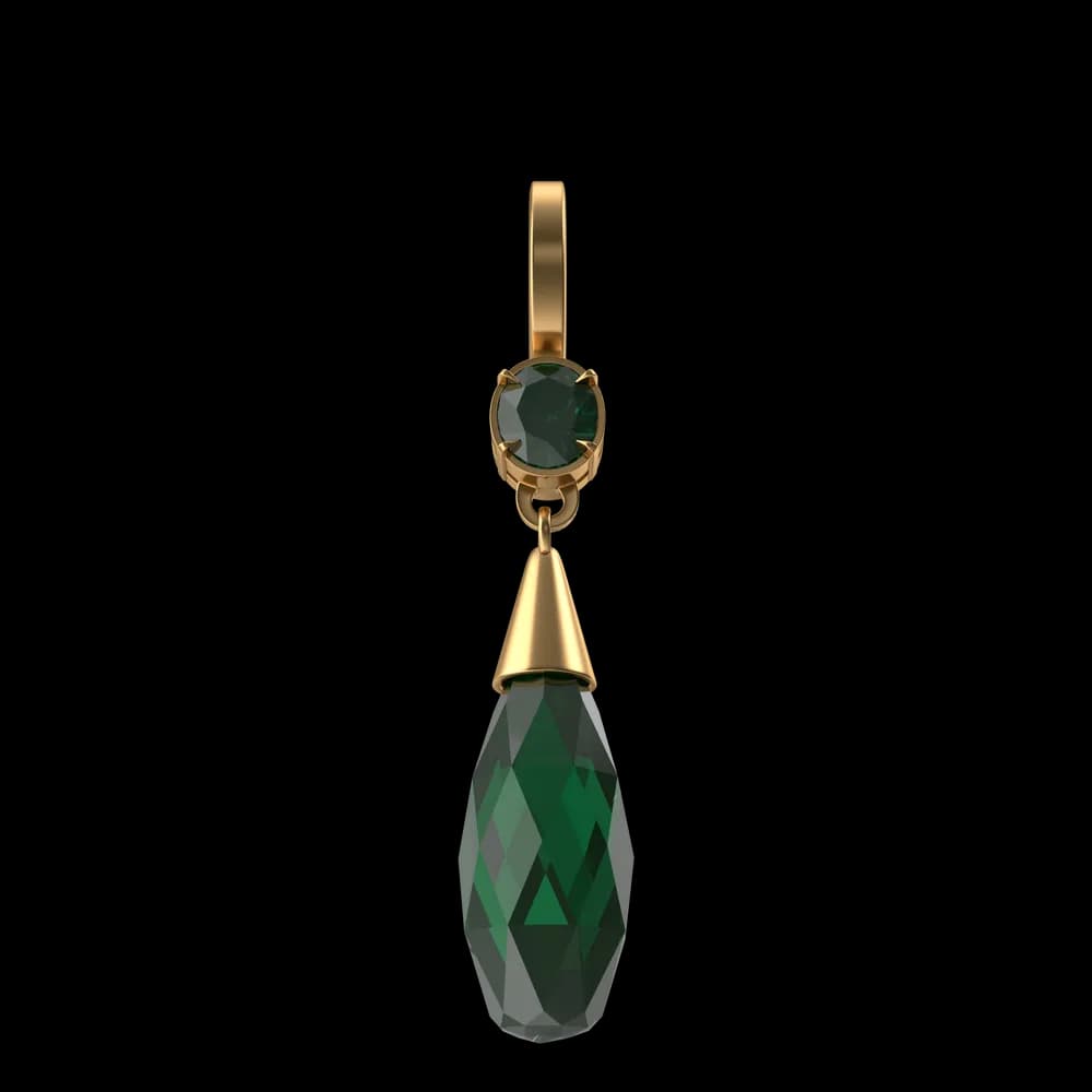 Green Crystal Earring thumbnail 1