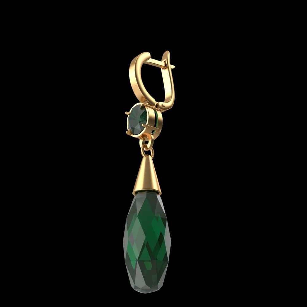 Green Crystal Earring thumbnail 2