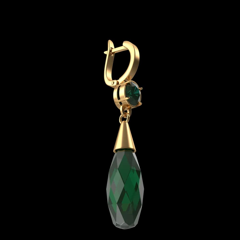 Green Crystal Earring thumbnail 3