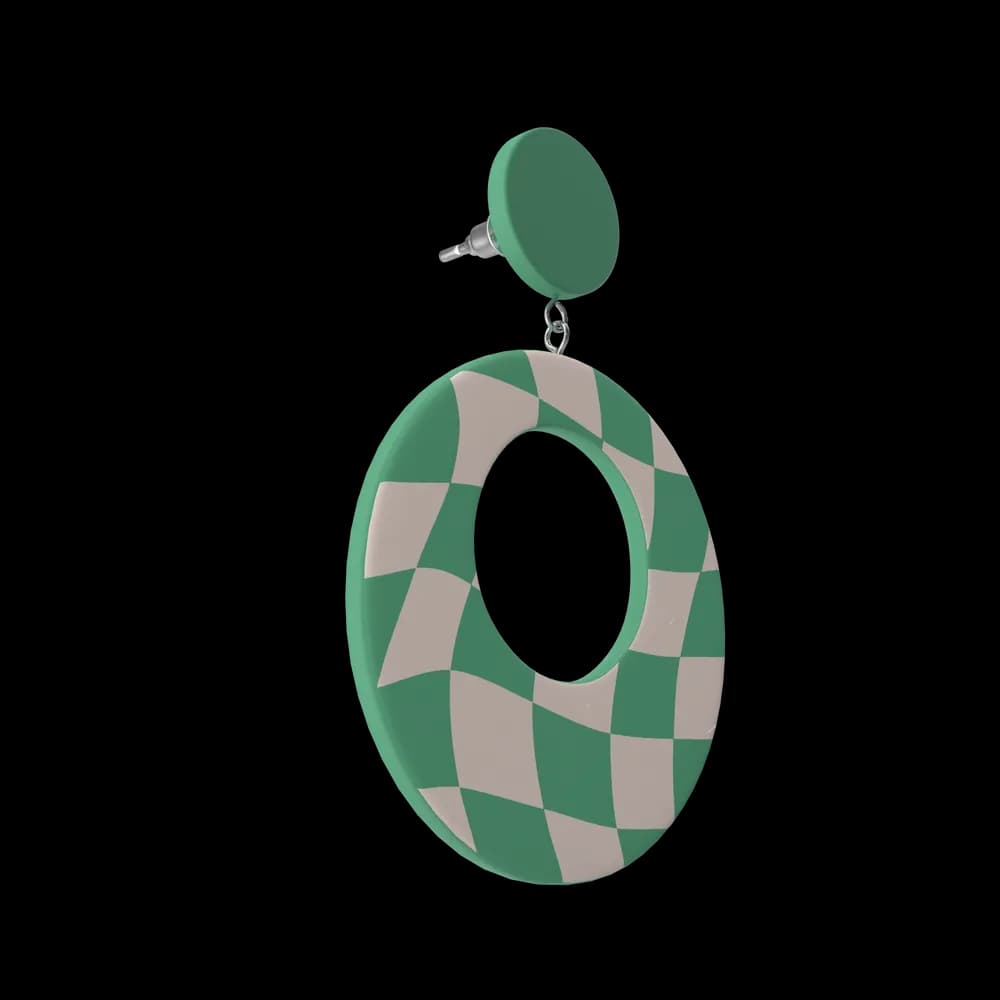 Green Oval Earring thumbnail 3