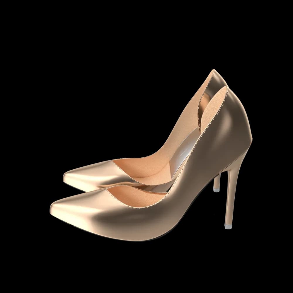 Golden Shoes Woman thumbnail 2